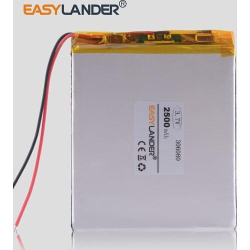 Tablet pc 3.7V 2500mAH (polymer lithium ion Rechargeable batteries) for 7 inch 8 inch 9inch 306080 tablet pc E-book