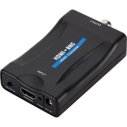 HDMI-compatible-compatible TO BNC Composite video signal Converter Adapter VHS DVD Player PAL/NTSC