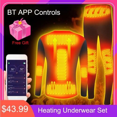 Warm Underwear Suit Winter Intelligent Temperature Control Warm Cold Proof Electric Heating Clothes Trousers Heating Warm Suit