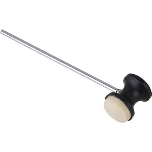 Stainless steel & felt Shaft Black Drum Pedal Bass Drum Beater Instrument Accessory Part
