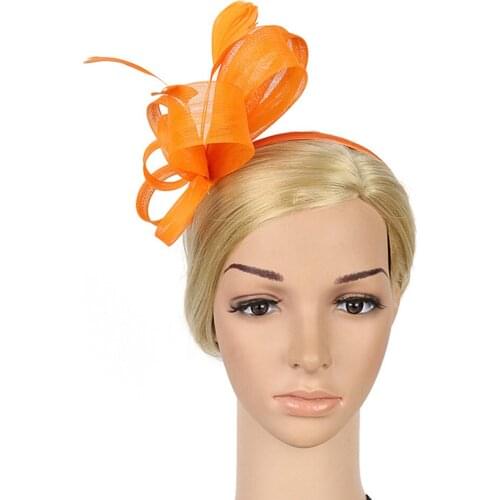 Lady Flower Fascinator Hat 1920s Bridal Headband Cocktail Party