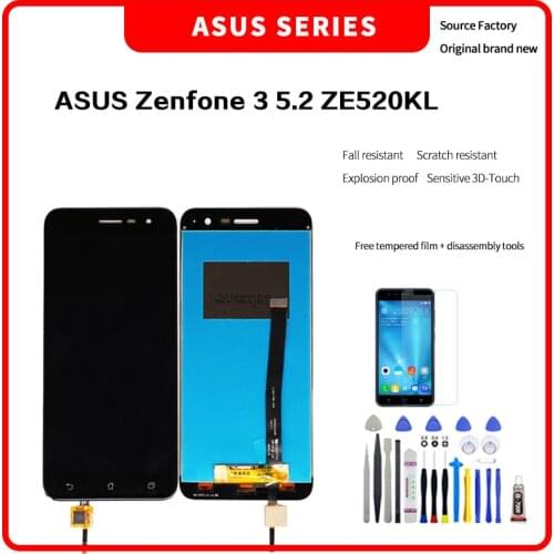For Asus Zenfone 3 5.2 ZE520KL LCD display High quality HD brand new screen assembly with Disassembly tools
