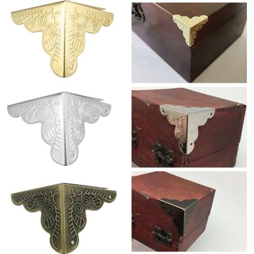 10pcs Decorative Jewelry Chest Wine Gift Wooden Box Case Table Picture Photo Frame Corner Protector Cover Guard 3 colors