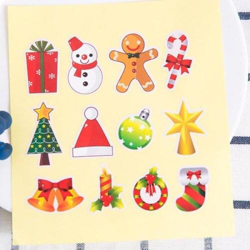 120pcs Merry Christmas Tree Stickers Seals Labels for Tags Christmas Stickers Holiday Present Wrapping Envelope Seals for Cards