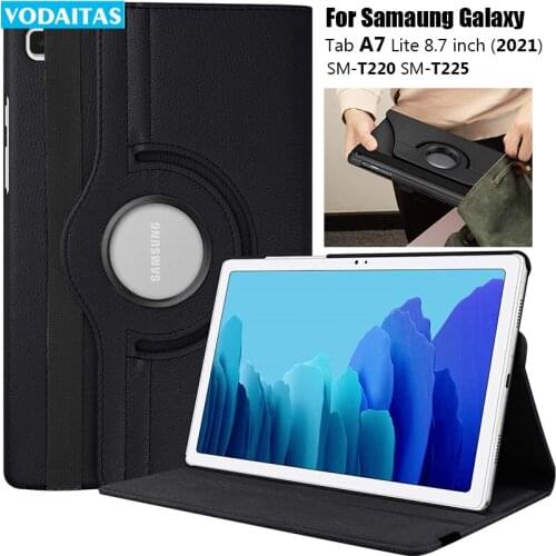 360 Rotating Case for Samsung Galaxy Tab A7 Lite 8.7" Case SM-T220 SM-T225 T220 T225 Stand Cover PU Leather Tablet Funda Coque