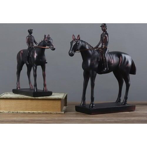 American Neoclassical Knight War Horse Decoration Hars Modern Art Picture Art Creative Home Figure Riding Statue Ambacht Home