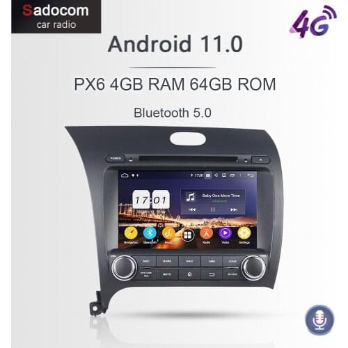720P PX6 DSP Android 10.0 8 Core 64G 4GB RAM car radio 5.0 GPS Car DVD Player RDS autoradio For kia CERATO K3 FORTE 2013-2017