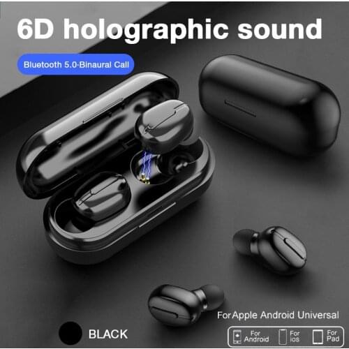 TWS Bluetooth Earphones 5.0 Stereo Wireless Headphones Waterproof Sport With Microphone Charging Box HIFI Sound Earbuds Headset