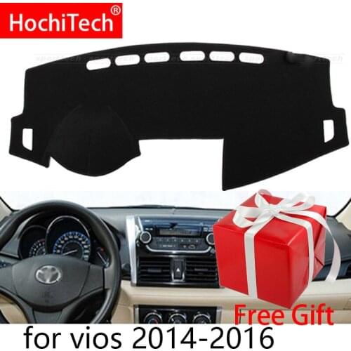 For Toyota Vios 2014 2015 2016 Right and Left Hand Drive Car Dashboard Covers Mat Shade Cushion Pad Carpets Accessories