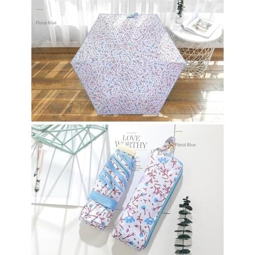 Wholesale Small Flower Bag Umbrella Japanese Rain Umbrella Portable Girls Umbrella Anti Ultraviolet Sun Umbrella for Women