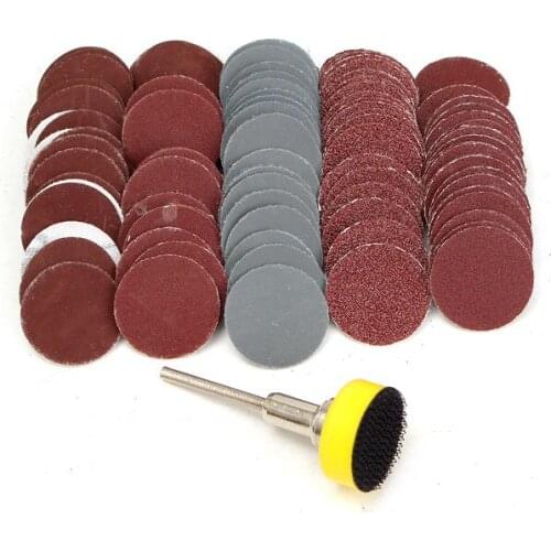 Effetool BG0355 100pcs 25mm 100-3000 Grit Sand Paper with Hook and Loop Backer Pad Sandpaper
