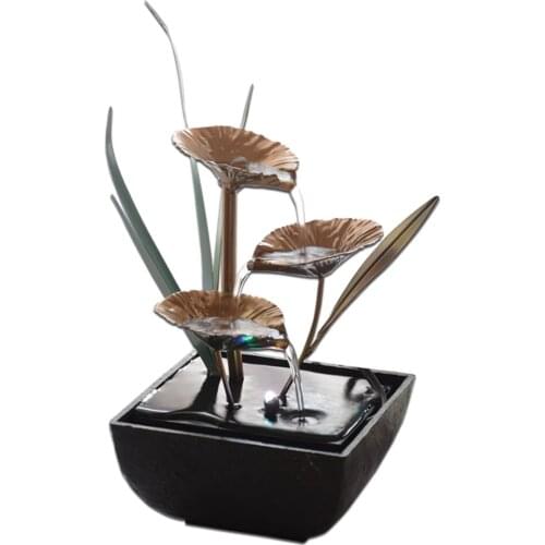 Indoor Fountain Chinese Feng Shui Meditation Tabletop Waterfall Fountains Garden Home Office Living Room Decorative Crafts Arts