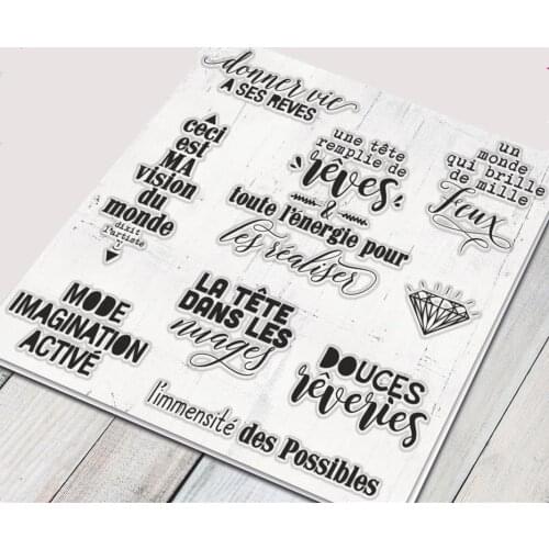 French Transparent Clear Silicone Stamp/Seal for DIY scrapbooking/photo album Decorative clear stamp A1729