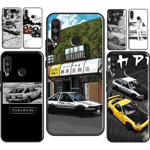 Initial D Drift Car For Huawei P30 P40 P20 Pro Mate 20 10 Lite TPU Case For Huawei P Smart 2019 2021 Coque