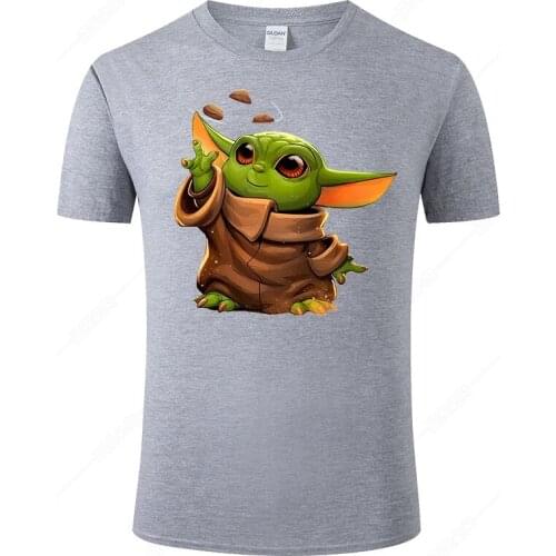 Cool Baby Yoda T Shirt Men Women Summer Cotton Short Sleeve Print Tee Fashion Male Brand Tops Fashion Casual Tshirt Clothing J11