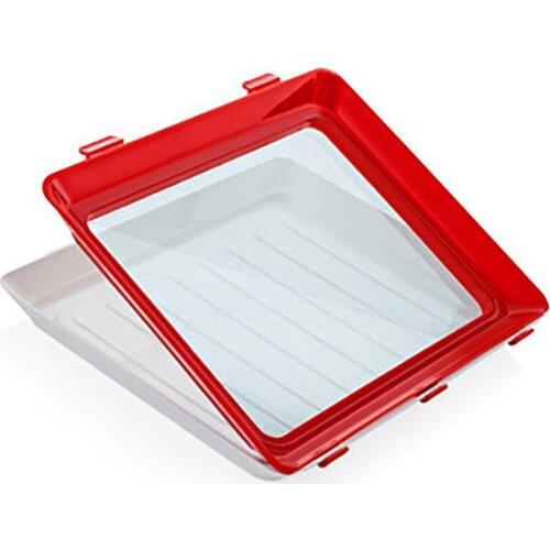 Kitchen Food Preservation Tray Reusable Plastic Food Preservation Storage Container Plate