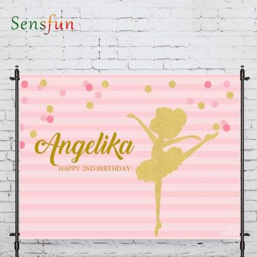 LEVOO Photographic Background Ballet Dance Line Pink Birthday Photocall Photobooth Studio Photography Backdrop