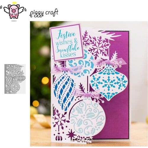 Piggy Craft metal cutting dies cut die mold Christmas bell frame Scrapbook paper craft knife mould blade punch stencils dies