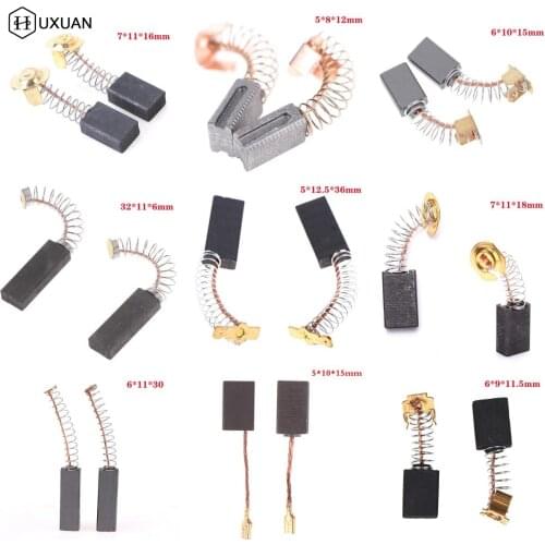 2/4pcs Multi Carbon Brushes Spare Parts Mini Drill Electric Grinder Replacement For Electric Motors Rotary Tools