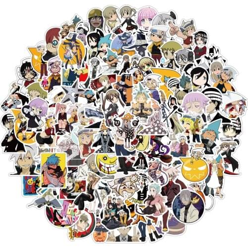 10/50/100PCS Anime Soul Eater Stickers Motorcycle Travel Luggage Guitar Fridge Laptop Classic Toy Graffiti Sticker