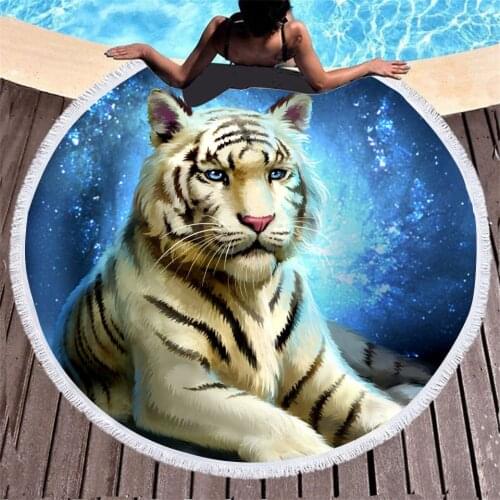 New Tiger 3D Printed Adult and Child Bath Towel Microfiber Beach Sunblock Swimming Surfing Absorbent Beach Towels
