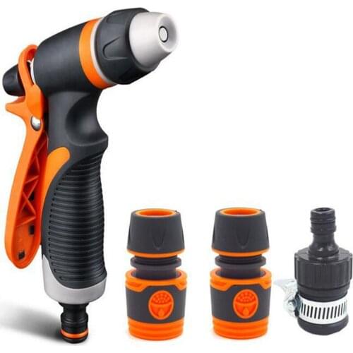 High Power Pressure Car and Hose Nozzle Washer Garden Washing Cleaner Water Spray Gun with Quick Connect Adapters Faucet Connect