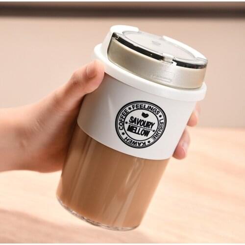 Portable 300ml/400ml High Quality Tritan Material Coffee Mug Anti-Scalding Leak-Proof Tea Milk Cup Travel Mug for Gifts