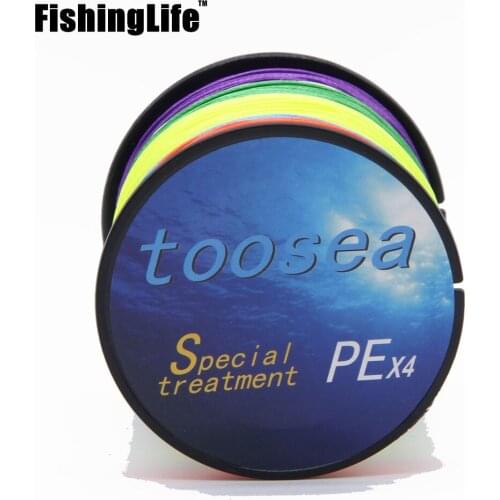 FishingLife Multi-Color 4 Strands Multifilament PE Fishing Line 200M 10 20 30 40 50 80LB Smooth Braided Lines Carp Fishing