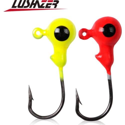 5pcs/lot Fishing lead head hook 0.9g 1.75g 2.5g jig heads saltwater jigging hamecon fishing hooks fishhook for soft lure
