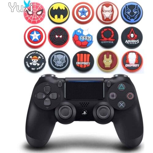 YuXi 2pcs Silicone Thumb Stick Grip Cap Thumbstick Joystick Cover Case For Sony PS3 PS4 Slim Xbox One 360 Switch Pro Controller
