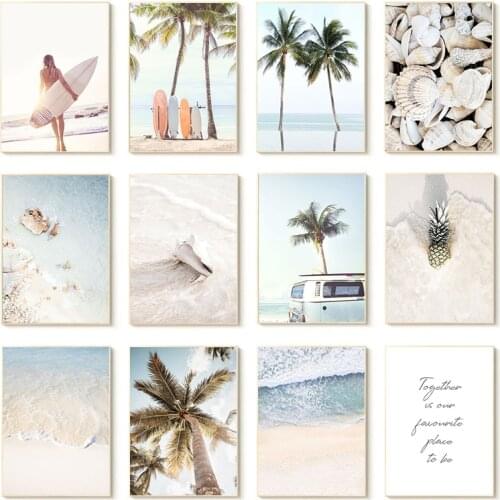 Modern Sea View Decoration Wall Picture Art Canvas Painting Nordic Simple Home Decor Bedroom LivingRoom Wall Art Painting Poster