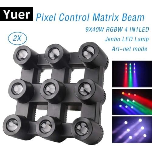 Pixel Control 9 Eyes RGBW 4IN1 LED Beam Light High Quality 9X40W LED Stage Light Wash Disco Light DMX Controller Dj Effect Party