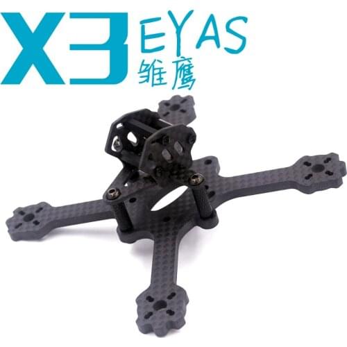 X3 EYAS Micro Brushless Carbon Fiber 112mm Wheelbase 3mm 4mm arm FPV UAV Frame Kit for Racer Drones Quadcopter Spare Parts