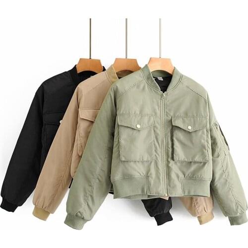 2021 New Women Winter Bomber Jacket Padded Coat Moto Biker Cotton Jackets Large Size Femme Parkas Outer Wear Short Autumn Coats