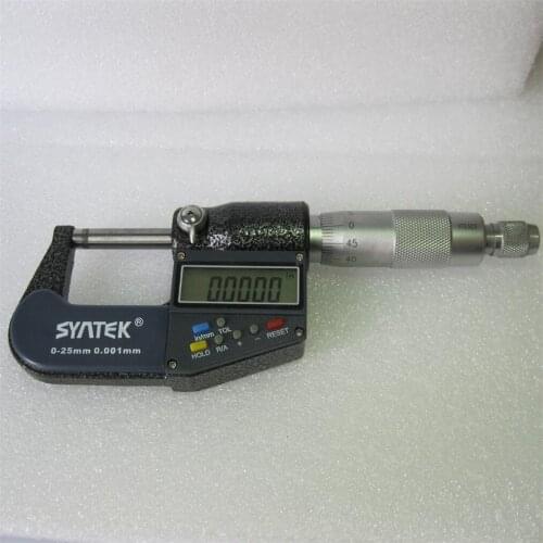 0-25mm Digital Micrometer 0.001mm Electronic Micrometers Caliper Gauge Meter Chrome-plated Stainless Steel Outside Micrometer