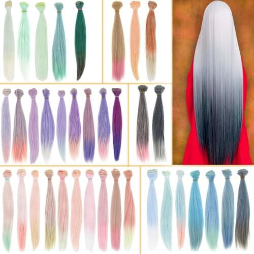 1 Pcs 25*100cm Straight High-Temperature Doll Wigs DIY Hair for SD for BJD 1/3 1/4 1/6 for Dolls Accessories