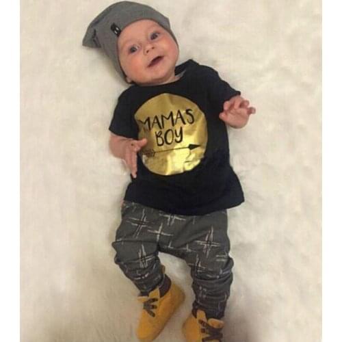 2017 new baby clothes sets cotton fashion short-sleeved T-shirt + pants suit 0-2 years baby boy clothes baby girl clothes