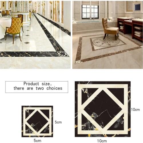 4pcs Waterproof 3D Floor Stickers Pvc Self Adhesive Tiles Art Diagonal Ceramic Wall Stickers For Living Room Kitchen Home Decor