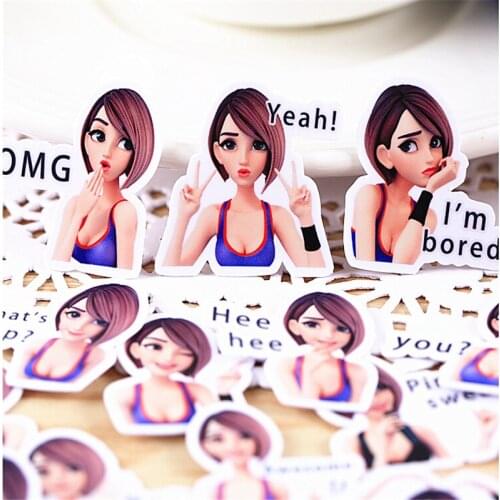 40pcs Creative Cute Self-made Little Rose English version girl Scrapbooking Stickers /Decorative Sticker /DIY Craft Photo Albums