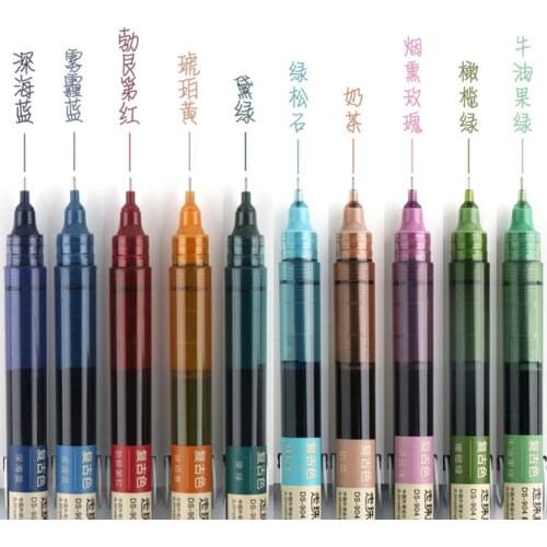 5pcs Smooth Writing Gel Ink Pens Set 0.5mm Beautiful Colors Drawing Liner Marker Office School Supplies F6325