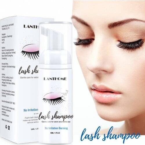 50ml Grafting Eyelash Shampoo Kit No Stimulation Eyelash Extension Glue Cleaning Mousse Foam Pump Design Makeup Clean Romover
