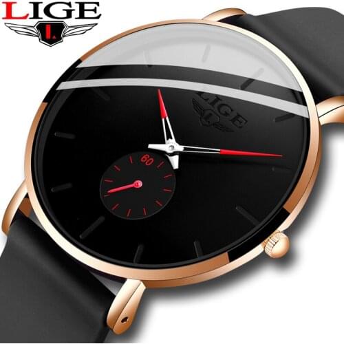 2020LIGE New Silicone Watches Mens Casual Fashion Sport Waterproof Clock Top Brand Luxury Quartz Men Watch Relogio Masculino+Box