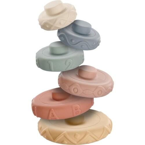 Infant Cartoon Early Education Stack Ring Montessori Toys Educational Early Education Toys