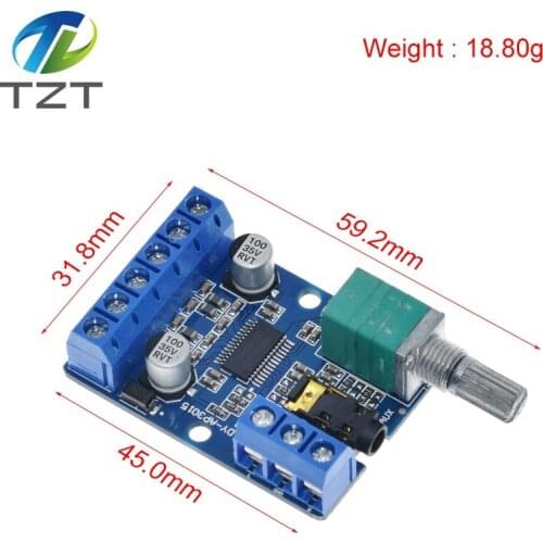 DY-AP3015 DC 8-24V 30W * 2 Class D Dual Channel High Power Stereo Digital Amplifier Board with Adjustable Volume Potentiometer