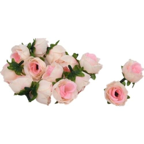 20 Pcs/lot 3Cm Artificial Flower Silk Rose Head Wedding Home Party Decoration DIY Headdress Garland Fake Flower