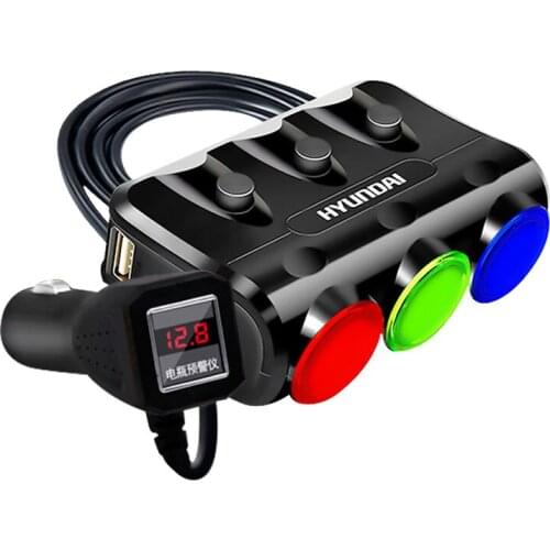 USES A tow three cigarette lighter and dual car charger usb3.1a car charger hy-26