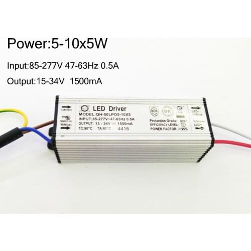 DC 6-40V 10W20W30W50W 600MA/900MA/1500MA Power Supply Floodlight LED Driver light Transformer IP67 Waterproof Adapter
