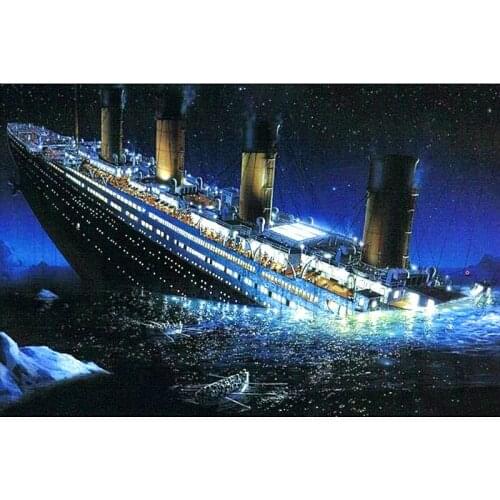 Full Square Drill 5D DIY Diamond Painting "Titanic" 3D Round Scenery Embroidery set Cross Stitch Mosaic Decor gift VIP