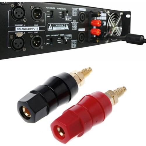 Speaker Terminal 4mm Banana Plug Red and Black Connector Amplifier Binding Post Speaker Jack Electrical Equipment