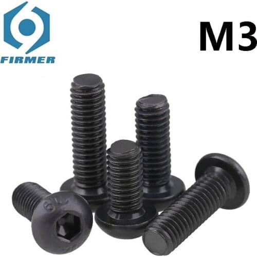 M3 Pon Hex Button Socket Head Cap Screw Hexagon Metric Thread Machine Bolt 304 Black Stainless Steel with the best quality
